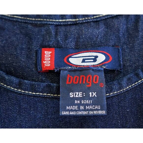 Bongo Denim Halter strap Maxi Dress 1X Empire Waist Street Western Y2K 90s Style - Picture 3 of 13